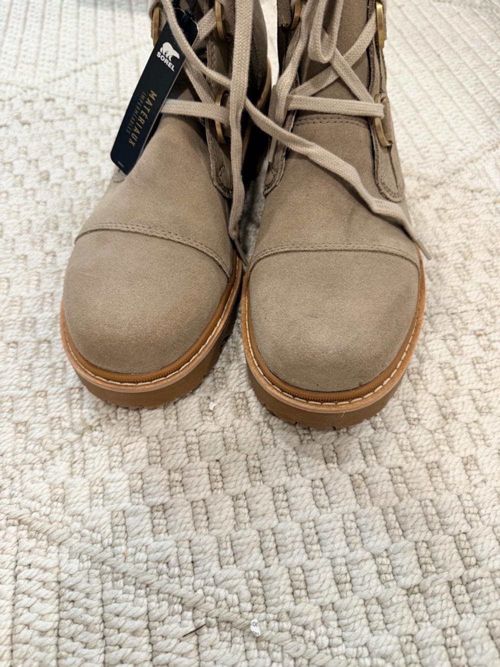 SOREL Women's Joan Now Lace Boots in Omega Taupe - Picture 7 of 8